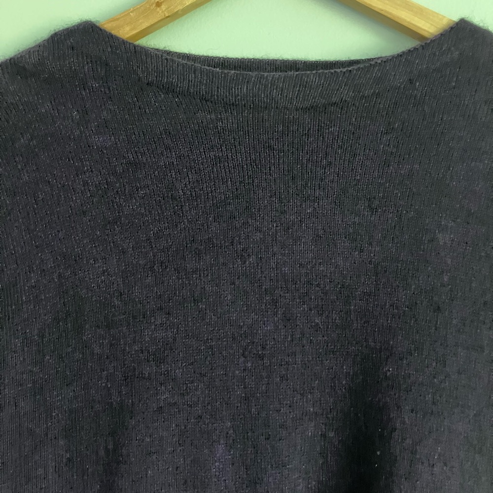 BELLEROSE Purple Boatneck Dolman Sleeve Light Weight Sweater Size 1 - Picture 3 of 10